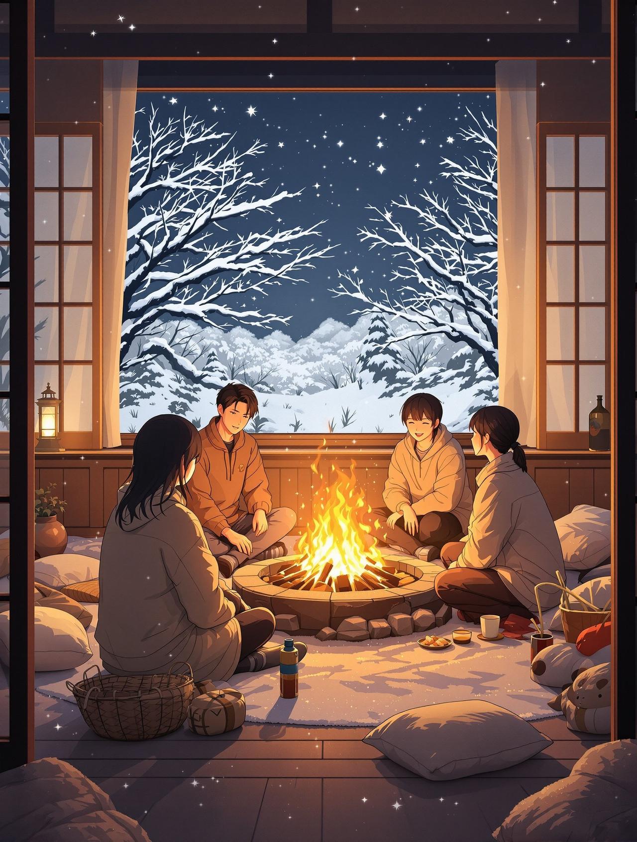 红果短剧 围炉夜话 - 冬夜温暖物语，友谊物语治愈短剧推荐